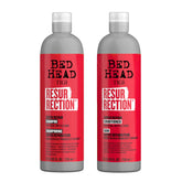 TIGI Bed Head Resurrection front packaging showing dual bottles and large size benefit