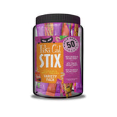 TIKI PETS front jar of 50 Stix showing variety and convenience