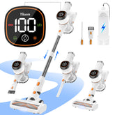 Tikom V500 front view showing sleek stick vacuum and versatile design for fast cleaning