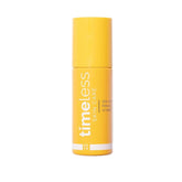 Timeless front bottle showing vitamin C serum, clear presentation and brightening benefit