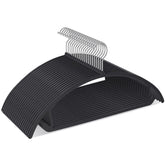 TIMMY 50-pack front view showing black ergonomic hangers and space savings