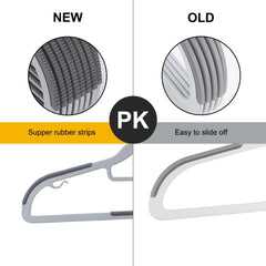 TIMMY slim 0.2-inch profile hanger saving closet space efficiently