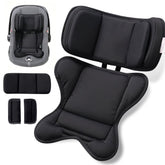 TinlyFinly front view of black infant insert showing full cushioning and contour benefit