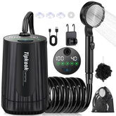 Tipkook front view showing portable shower and spray head for reliable outdoor rinses