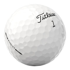 Titleist Pro V1 dimple pattern detail showing 388 tetrahedral dimples for stable flight