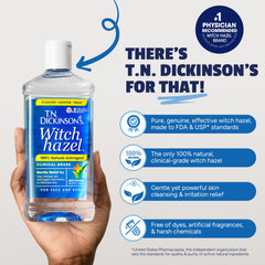 T.N. Dickinson's used with cotton pad on face to tone and remove oil