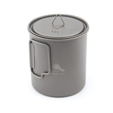 TOAKS pot front view showing compact shape and lightweight benefit