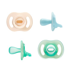 Tommee Tippee front packaging showing four stayput pacifiers and pack benefits