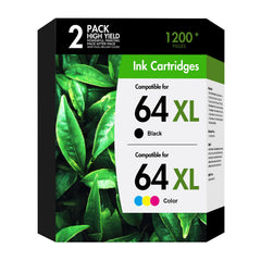 Tonassy 64XL front packaging showing both black and tri-color cartridges benefits convenience
