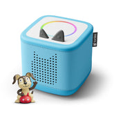 Tonies Toniebox sky blue front view showing durable design and easy play
