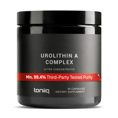 Toniiq bottle front view showing 1,500mg 4-in-1 complex and benefits