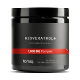 Toniiq front packaging displaying resveratrol complex and benefits