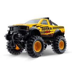 Tonka front view showing steel body and durable build benefit: lasting play