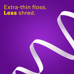 Tonochi floss sliding between tight teeth, reduces gum irritation