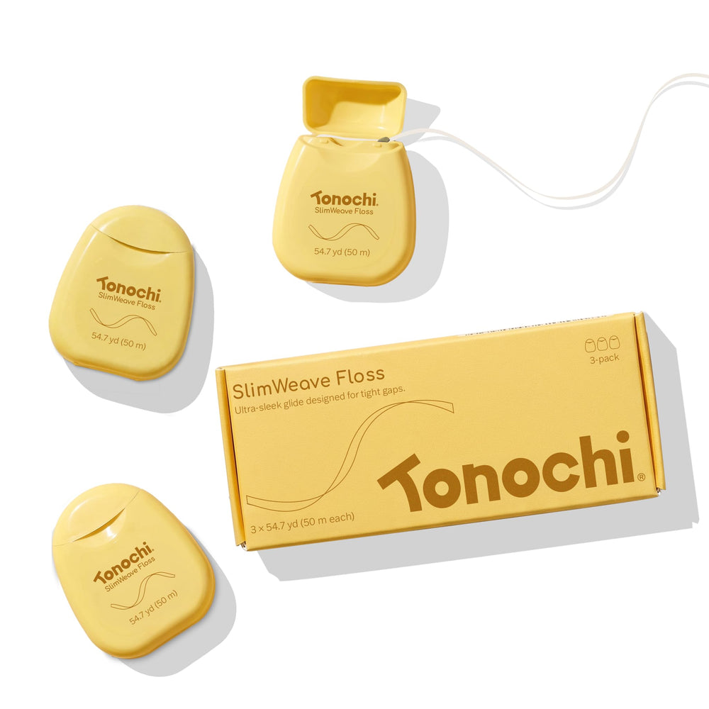 Tonochi front packaging showing SlimWeave 3-pack, easy storage benefit