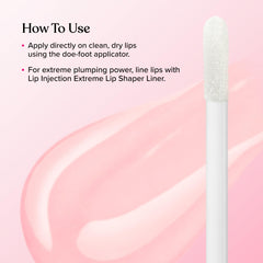 Too Faced lips before and after to show fuller appearance benefit