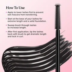 Too Faced close-up lash with tubing effect illustrating extended length and separation