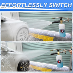 Tool Daily nozzle adjustment showing spray pattern control for targeted cleaning