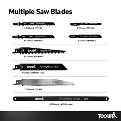 TOOLAN eight HSS blades fanned out to show variety and ready-to-use benefit