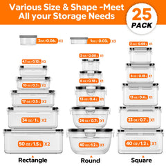 TOPCHASE rectangular 50oz container open ready for large meal prep and transport
