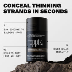 Toppik open jar revealing Medium Brown fibers for quick application