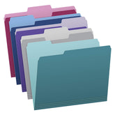 Tops Pendaflex front box view showing five jewel-tone folders for quick sorting