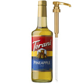 Torani pineapple front label showing flavor and bottle size for easy selection