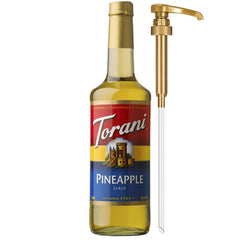 Torani pineapple front label showing flavor and bottle size for easy selection
