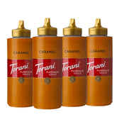 Torani Puremade caramel front packaging showing bottle and label benefit: recognizable brand