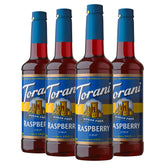 Torani sugar free raspberry front label showing brand and flavor benefit