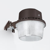 TORCHSTAR front view of bronze barn light showing compact profile and durable finish
