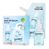 Torriden DIVE IN Serum front packaging showing bottle and label for hydration