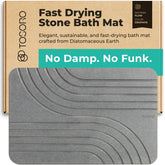 TOSORO front view graphite mat showing sleek spa-style finish and fast-drying benefit