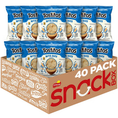Tostitos front packaging showing 40-count bulk convenience