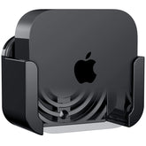 TotalMount front view showing slim Apple TV mount and neat profile benefit