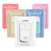 Touchland front packaging of Dream 5 set showing bottles and case for easy gifting