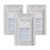 Touchland front packaging showing three travel bottles and clear branding for portability