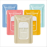 Touchland front packaging showing five scented travel mists and convenience