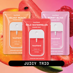 Touchland Wild Watermelon bottle close-up highlighting bright scent and refreshment