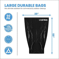 ToughBag close-up of film texture highlighting 1.2 mil strength and flexibility