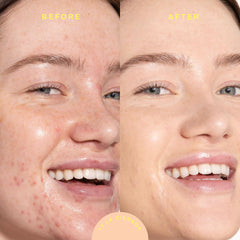 Tower 28 close texture swatch showing smooth, blendable tinted sunscreen finish