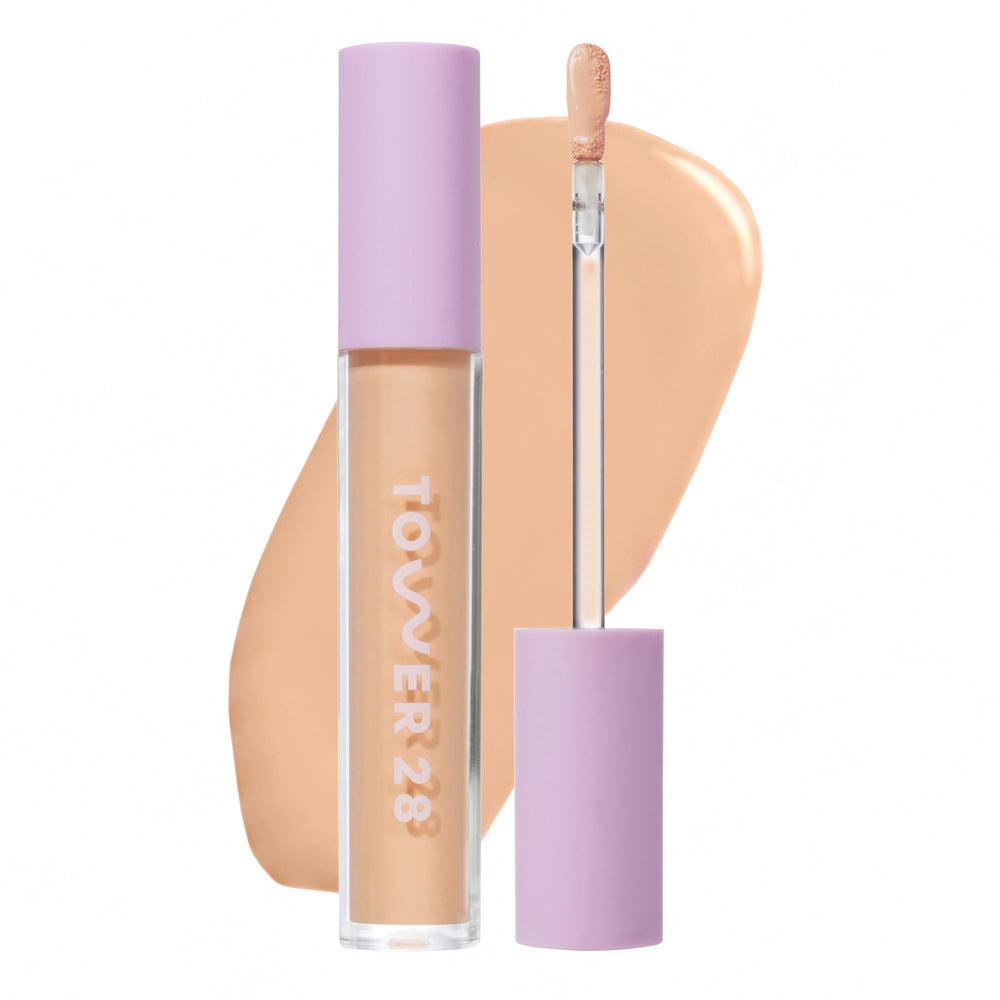 Tower 28 front packaging showing compact concealer for on-the-go hydration