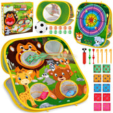 Toyk front view of toss game showing animal board and ease of play