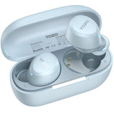 TOZO A1 front view showing compact earbuds and benefit of low-profile design