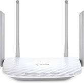 TP-Link Archer A54 front view showing status lights and compact design for clear signal