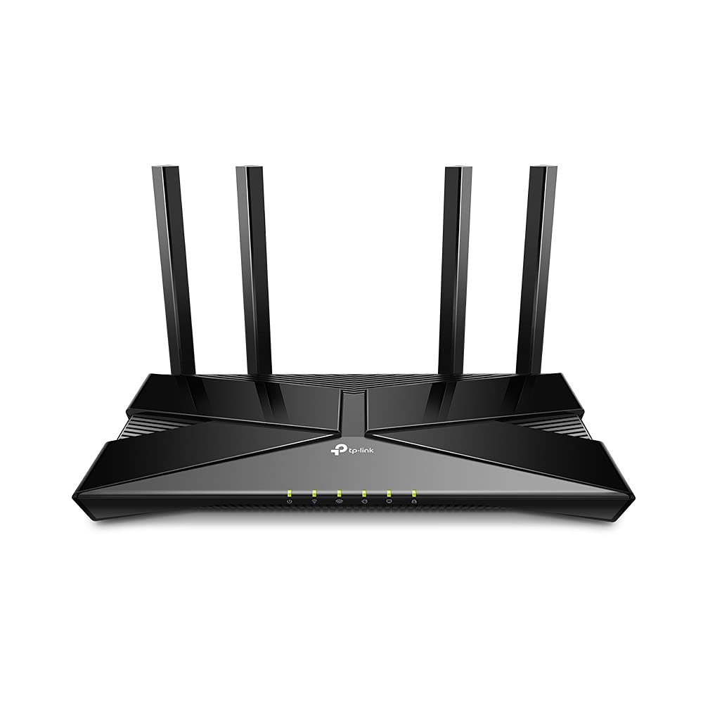 TP‑Link Archer AX10 front view showing status lights and compact design for reliable home Wi‑Fi