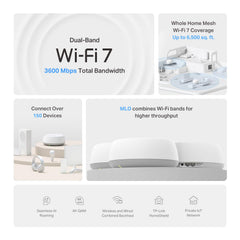 TP‑Link Deco 7 BE23 rear ports showing dual 2.5Gbps ports for multi‑gig wired speed
