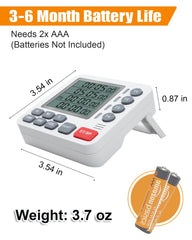 TPNEG with retractable stand on countertop for stable tabletop timing and visibility