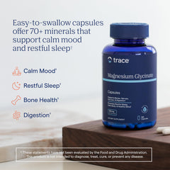 Trace Minerals close-up of smooth capsules highlighting gentle absorption