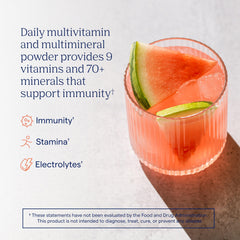 Individual Trace Minerals packet close-up emphasizing easy single-serve use and portability